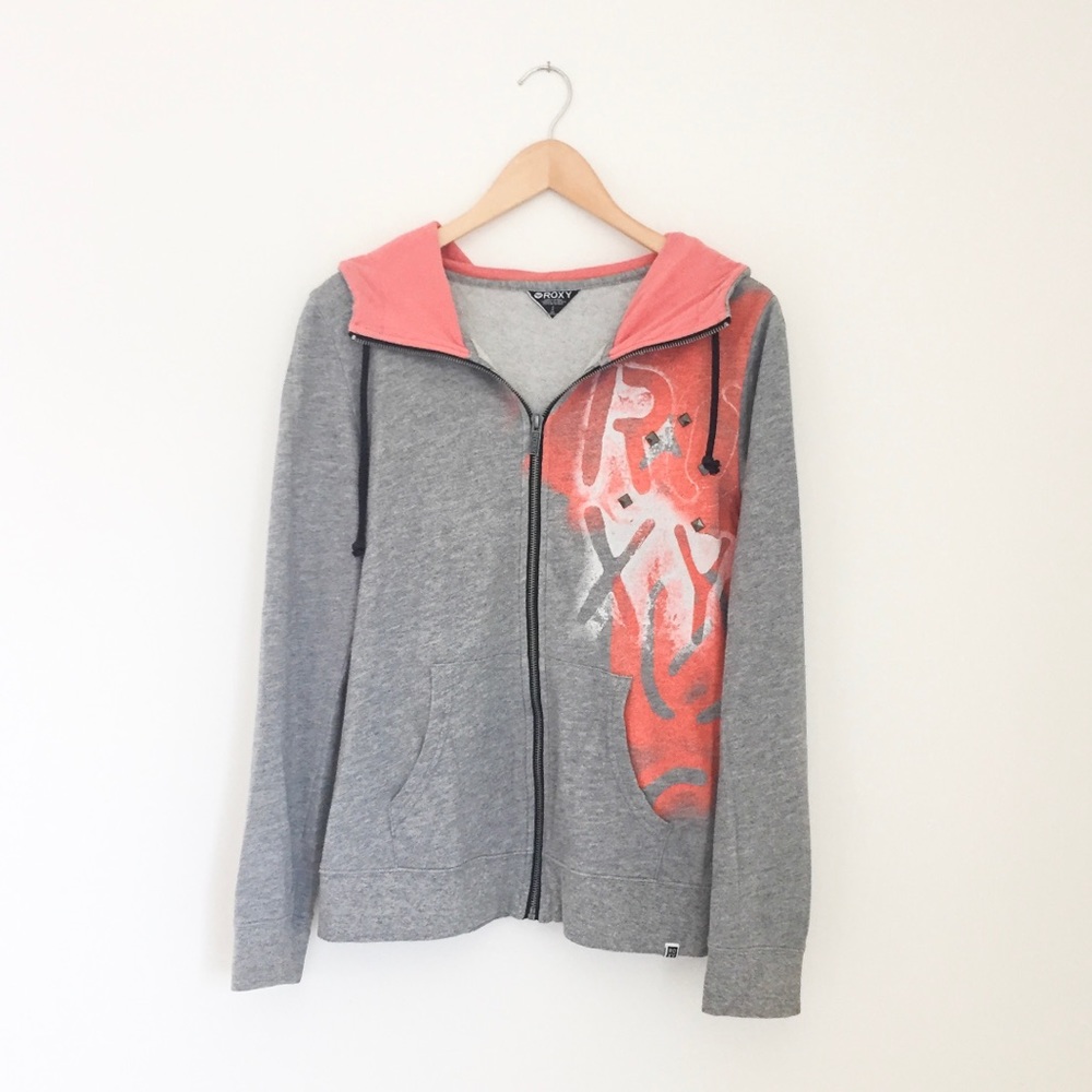 Roxy gray and coral jacket